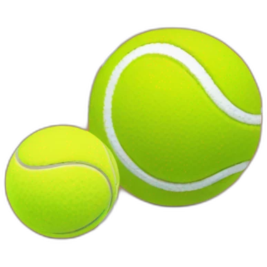 Tennis ball bouncing on the line emoji
