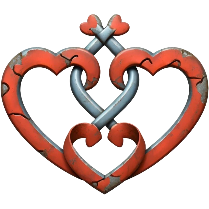 Two hearts going hers worn way emoji