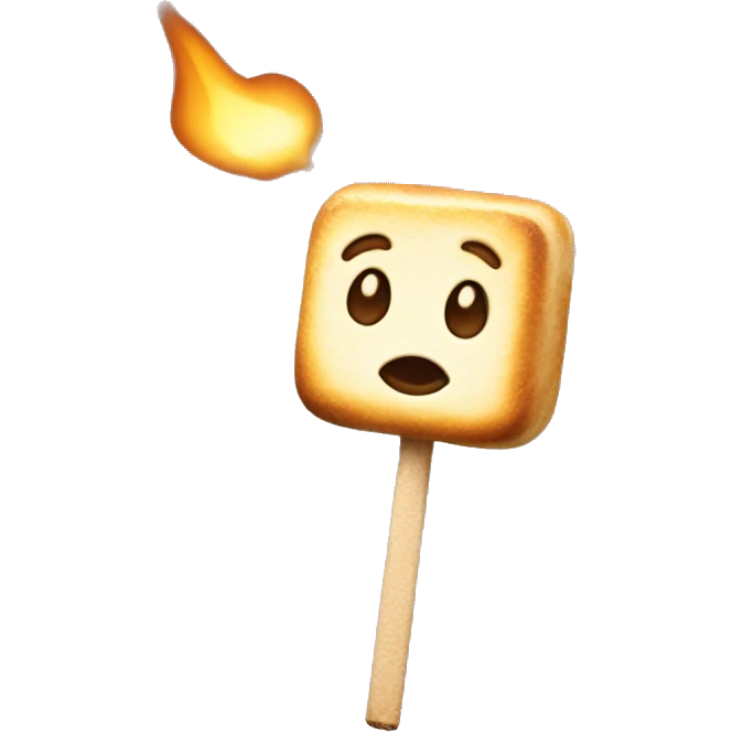 toasted marshmallow on stick emoji