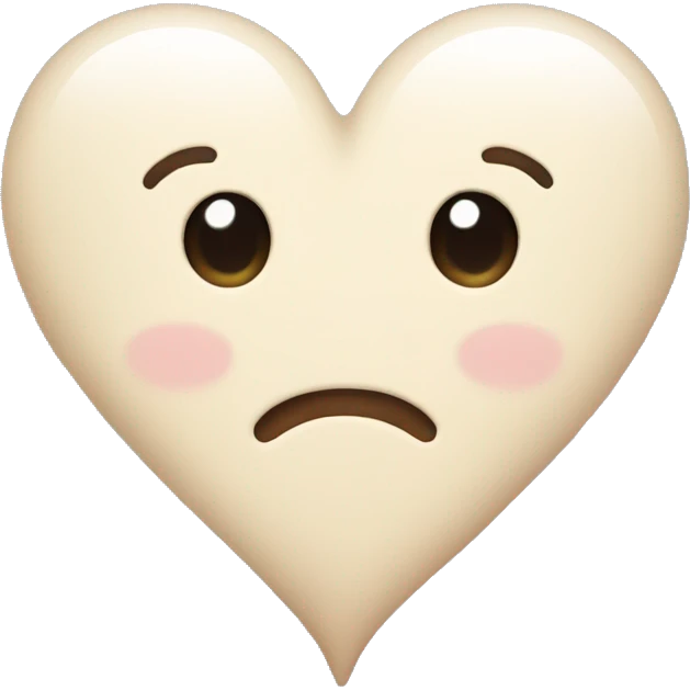 Milk-colored heart emoji