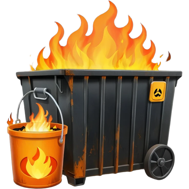 Dumpster fire emoji