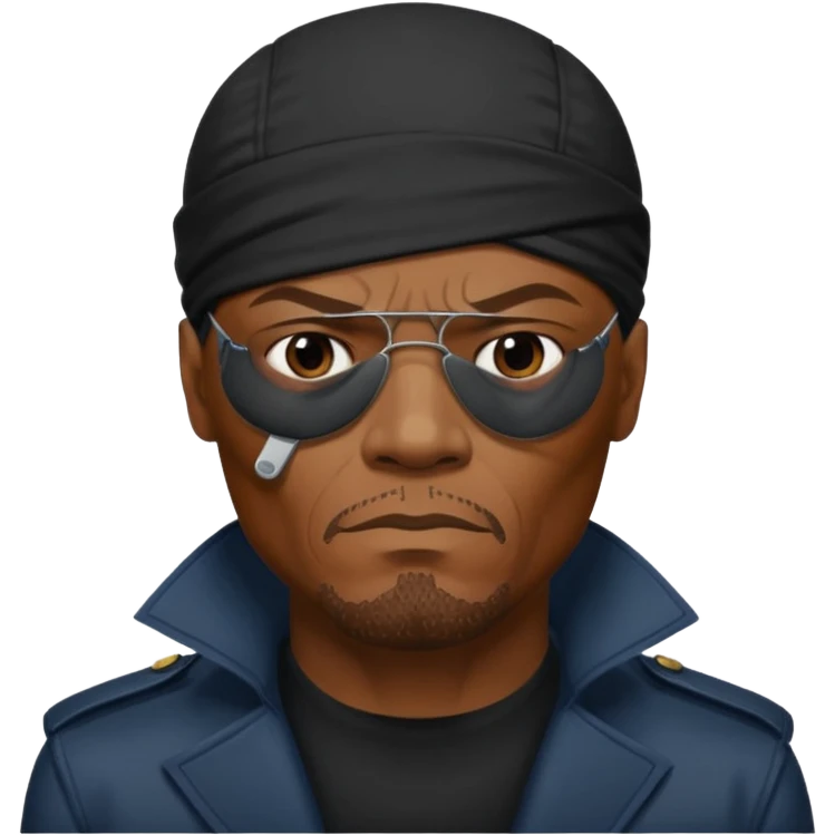 Nick Fury Samuel L. Jackson one eye covered with eye patch emoji