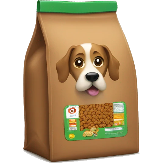 A bag of dog food emoji