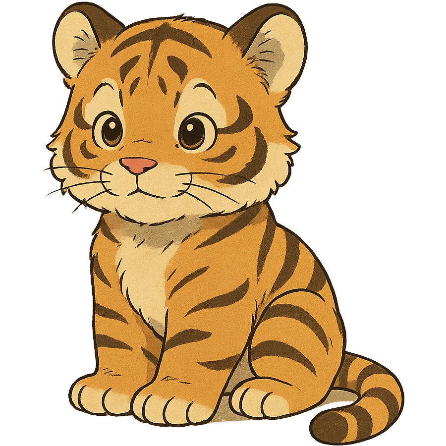 cute baby tiger emoji