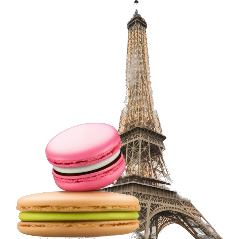 Macaroon on eiffel tower  emoji