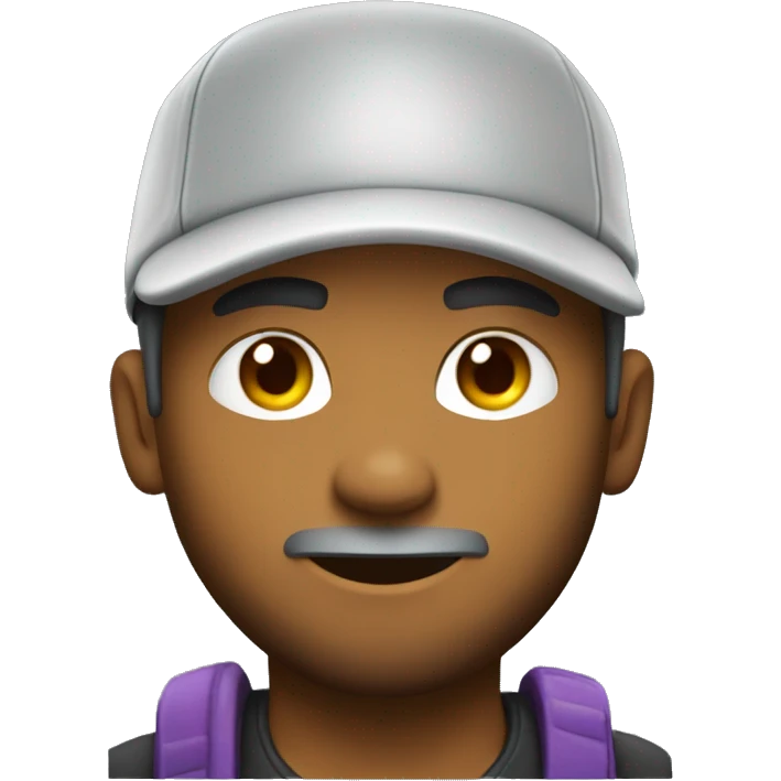 video gamer with sideburns with field cap on pro gamer emoji