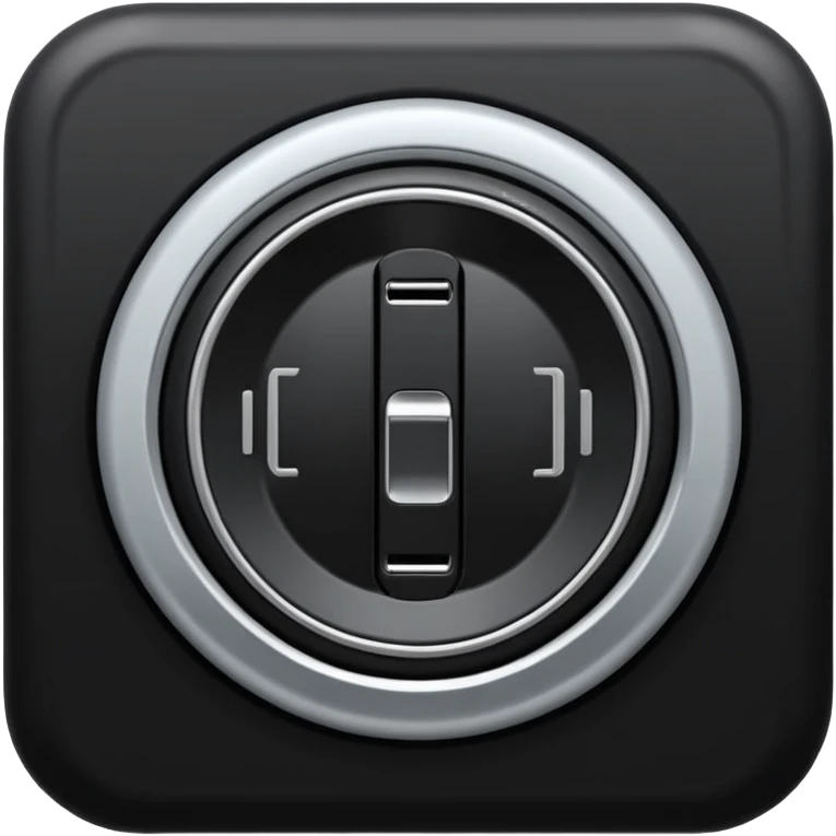 car switch on engine button in black emoji