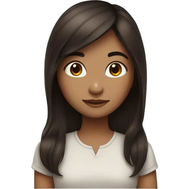 Girl with dark brown hair emoji