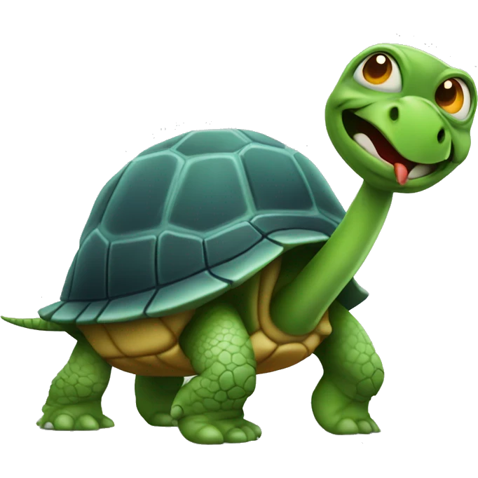 Turtle with a ray gun  emoji