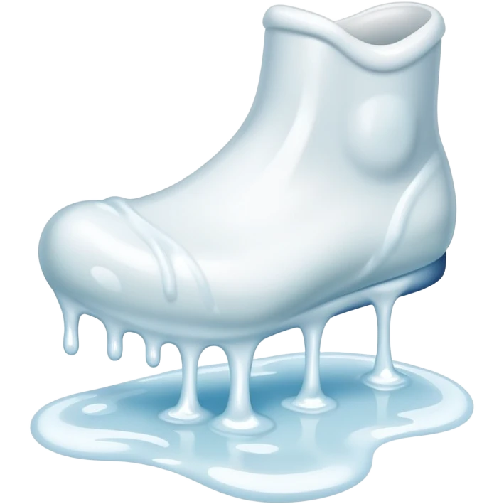Foot covered in white liquid  emoji