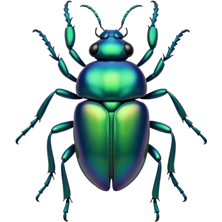 Strong iridescent beetle emoji