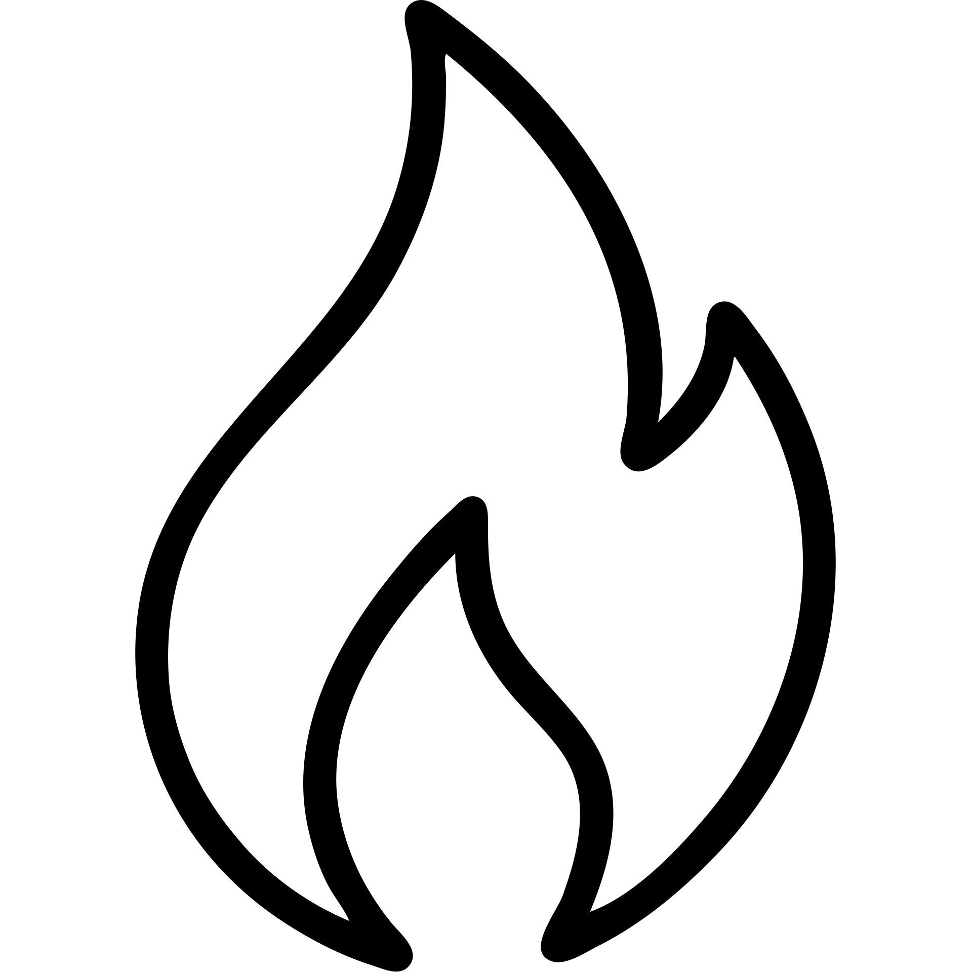 stylized flame, simple and bold outlined icon emoji