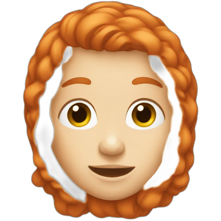 red head long hair emoji