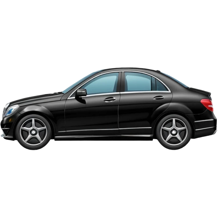 fancy Benz car driving towards right side emoji