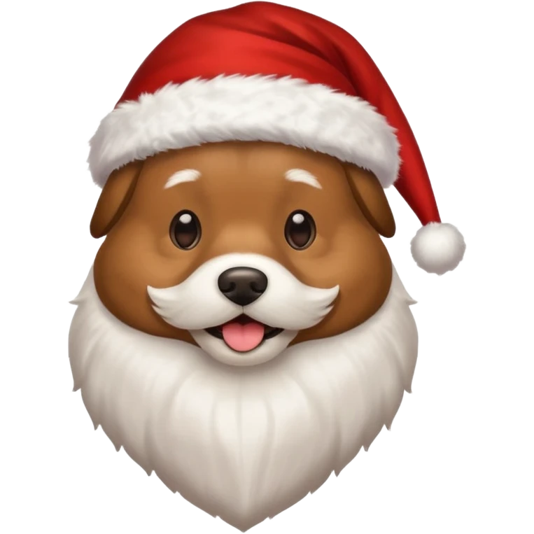 Hund med julemand kostume  emoji
