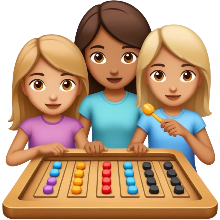 girls playing emoji