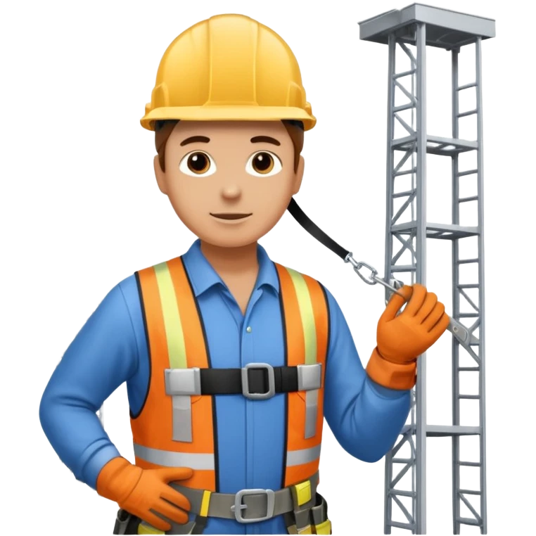 working at height on a building emoji