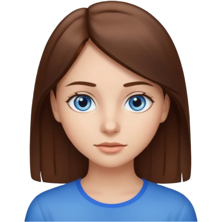 young woman with straight hair emoji