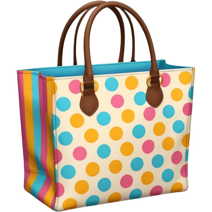 aesthetic shopping bag with pattern emoji