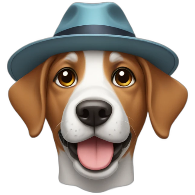 Dog with hat emoji