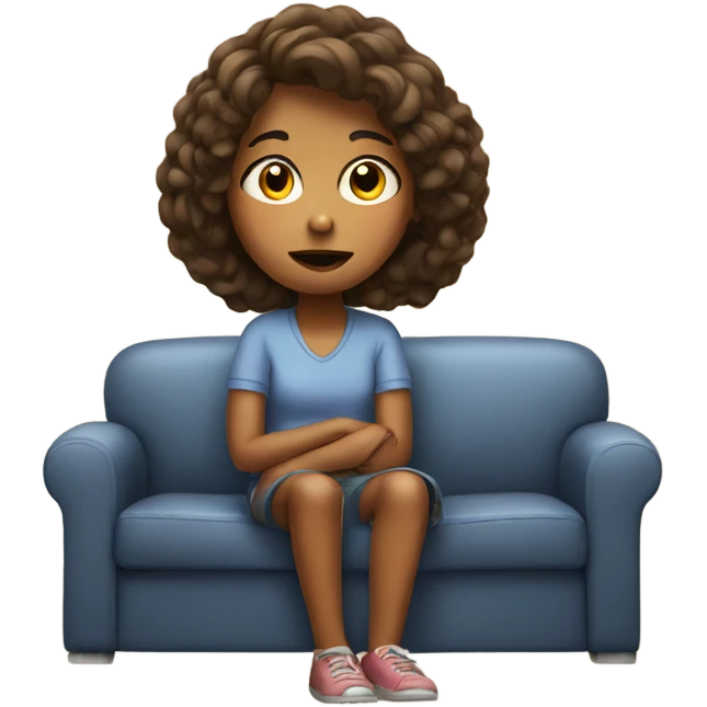girl watching tv emoji