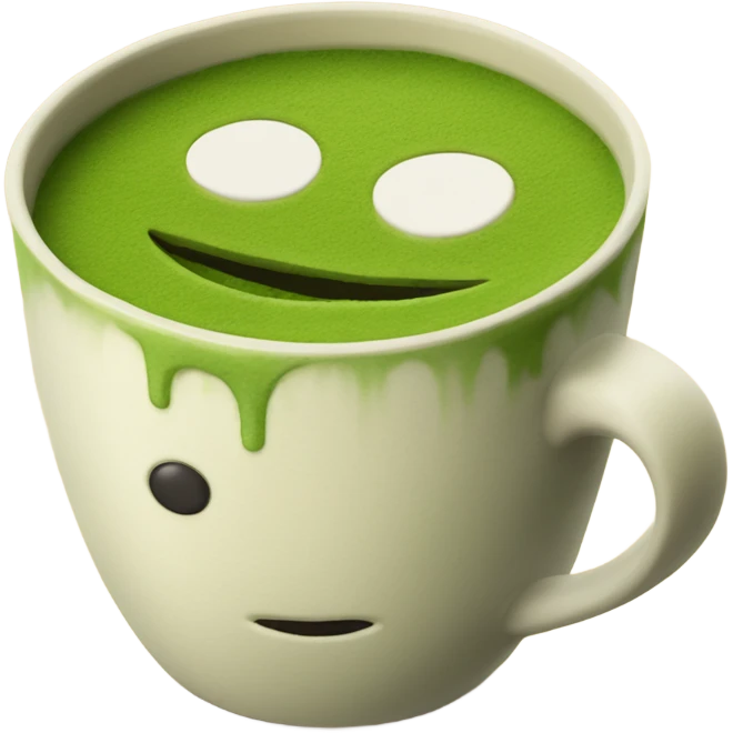 matcha in a handmade cup emoji