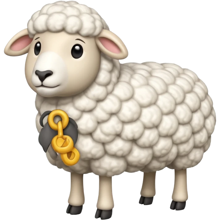 Sheep standing side  3D emoji png emoji