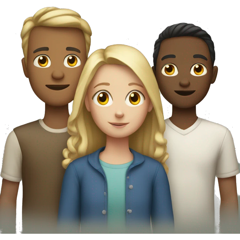 white Family with 3 kids : Eldest is girl and 2 boys emoji