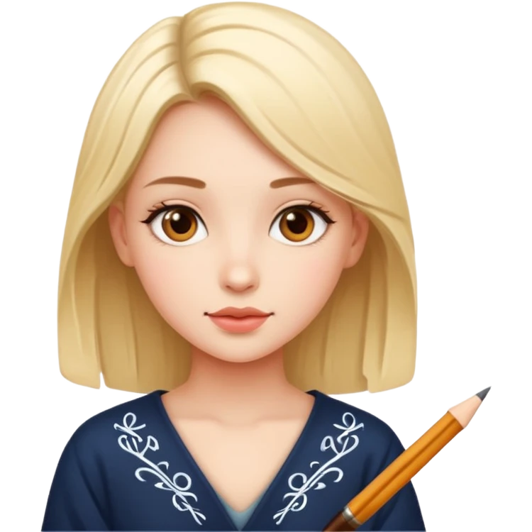 girl with Calligraphy emoji