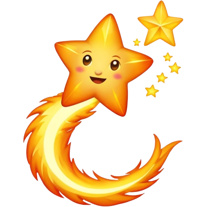 Meteor – Bright falling star with blazing tail emoji