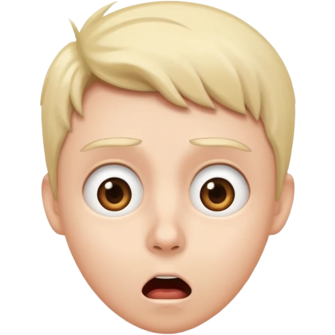 shocked face, simple, expressive emoji