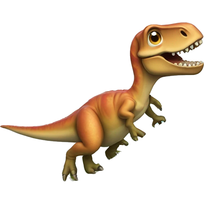 Dinosaur surfing emoji