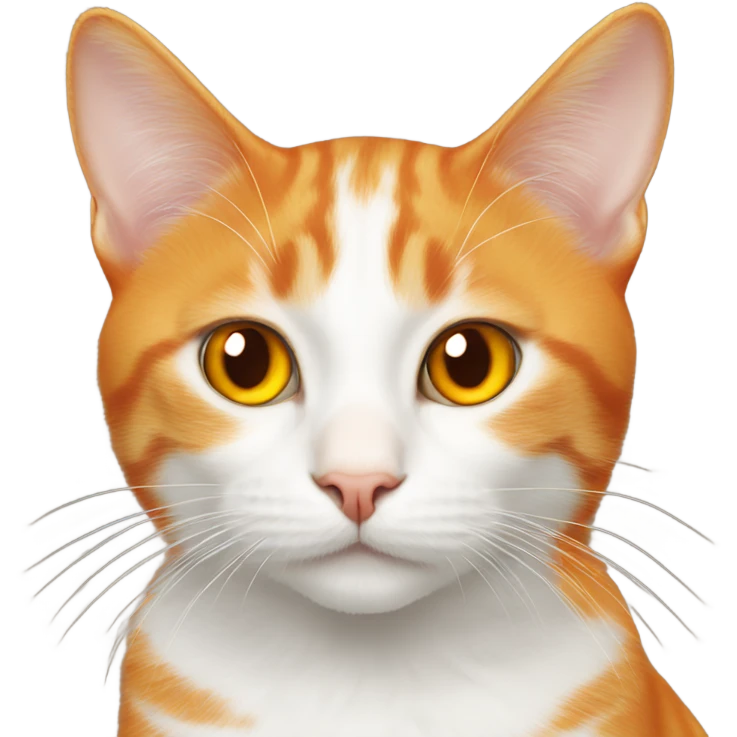 Orange cat with orange eyes  emoji