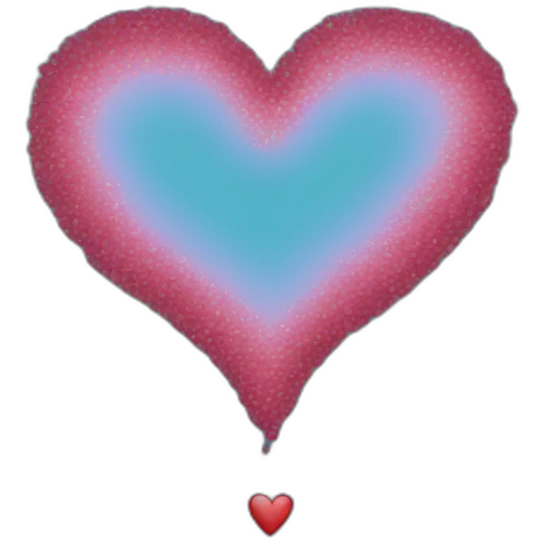 Heart on water emoji