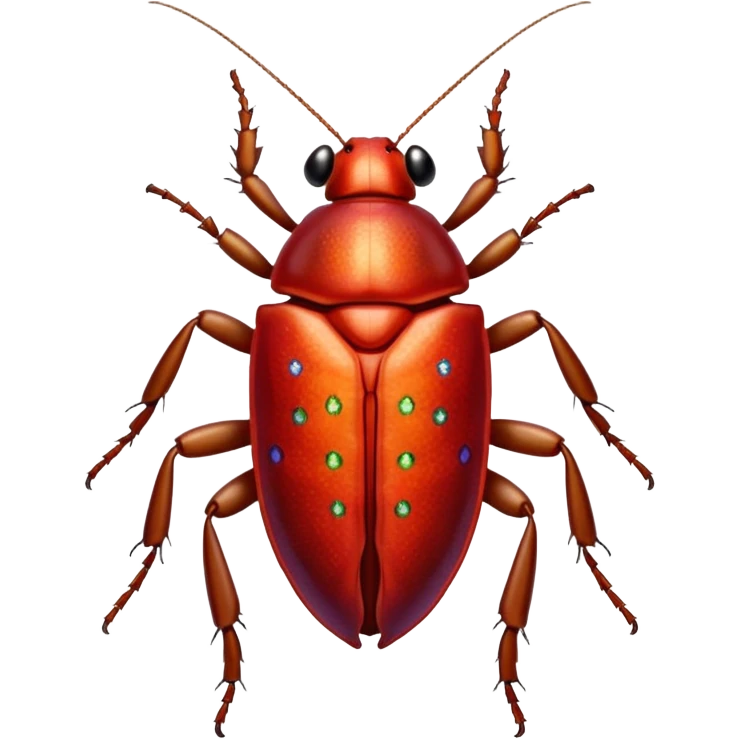red bedazzled cockroach emoji