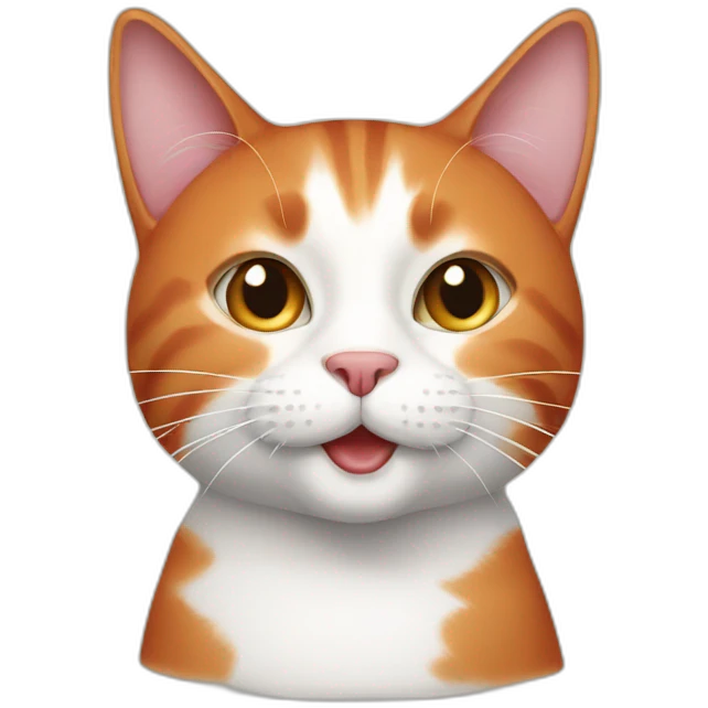 red and white cat emoji