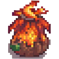 fire, pixel art style emoji