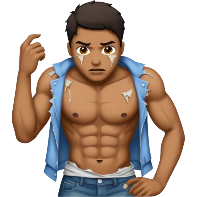 bad dirty, ripped clothes emoji