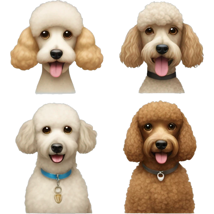 poodle and pomerinian emoji