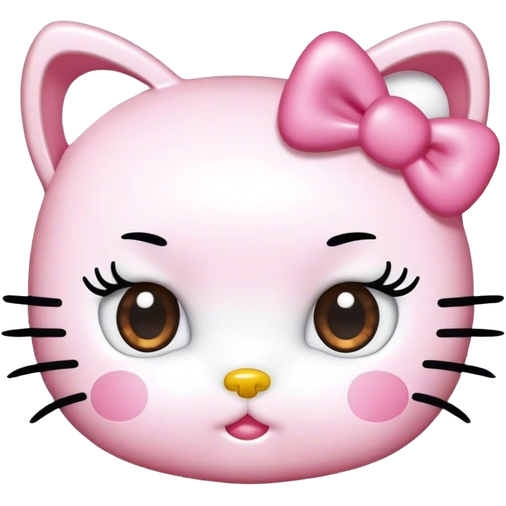  hello Kitty SANRIO, with an eyelash spoolie emoji