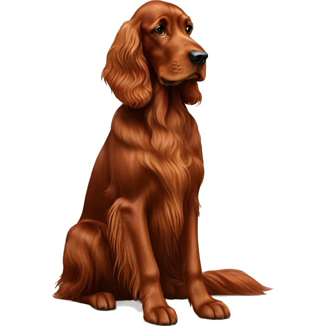 Irish setter sitting full pose emoji