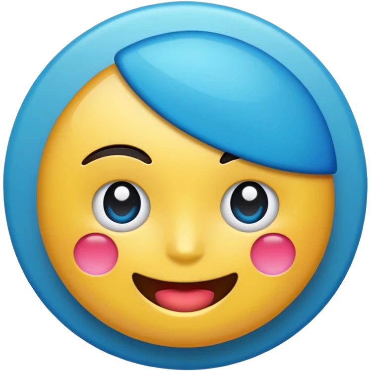 Emoji de verificación azul de tik tok pero que no salga la puntita de la verificación de la tilde que salga todo redondo  emoji