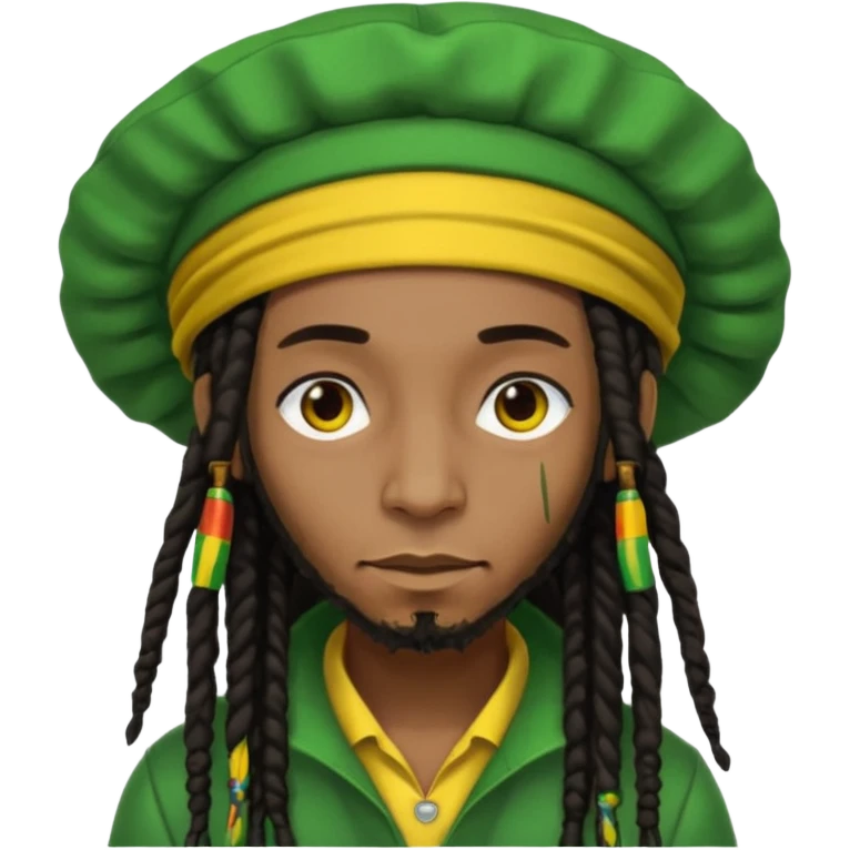 Jamaican dreads with a Jamaican bonnet no person just the hair emoji