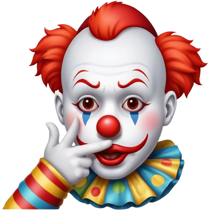 clown qui fait chut emoji