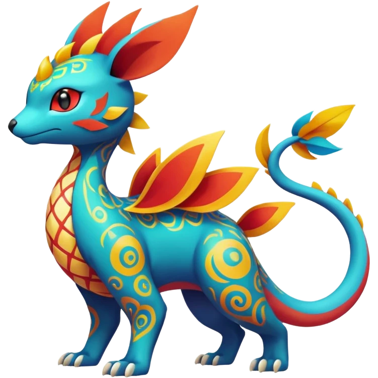 Elemental magical colorful exotic animesque Pokémon-Fakémon-animal-creature emoji