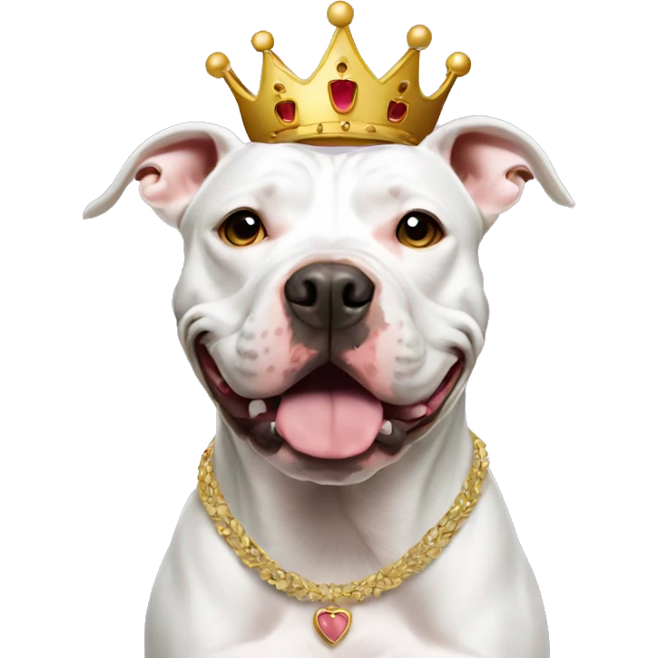 Pit bull with crown emoji