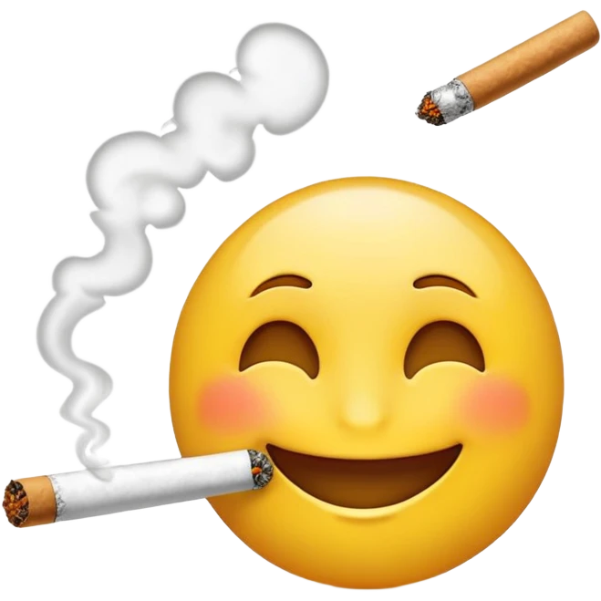 yellow emoji smoking weed emoji