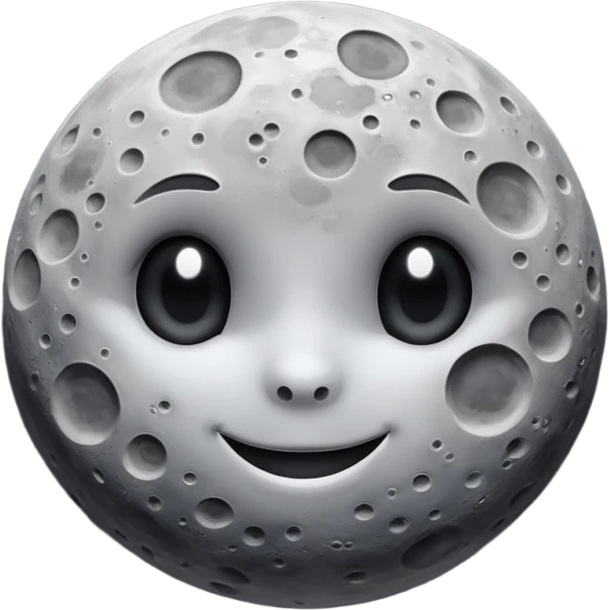 Moon with different shade emoji
