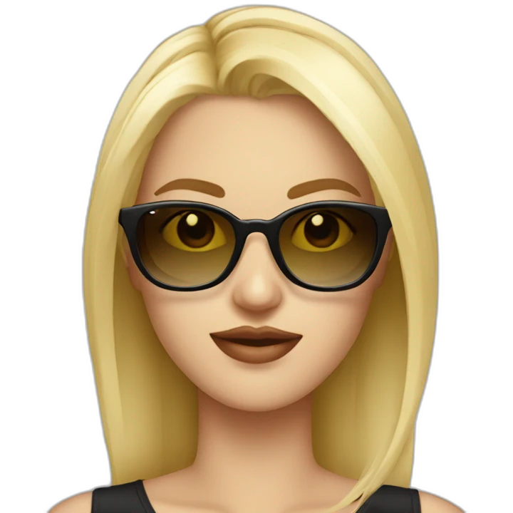 Chic rubia con gafas emoji