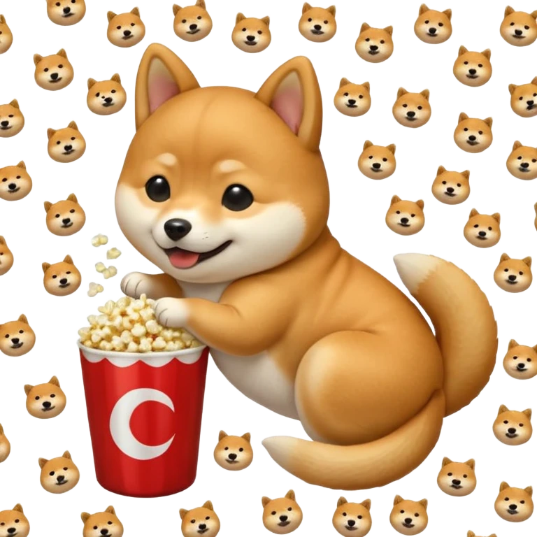 fais moi 20 emoji avec differente reaction avec un shiba inu, qui est mdr, qui pleure, qui mange, qui se roule, qui saute, qui mange du pop corn, qui boit un coca, qui dort les 4 pattes en l'air, et d'autre emoji